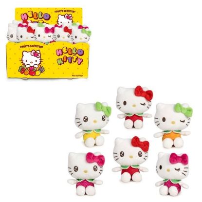 Immagine di PELUCHES HELLO KITTY 12cm - 1pz PROFUMATI ALLA FRUTTA (6ass.)