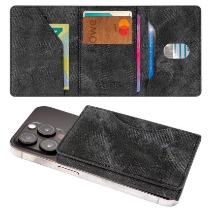 Immagine di PORTAFOGLIO UNISEX 1pz ETRES2 BLACK JEANS + SCATOLA REGALO E BORSA