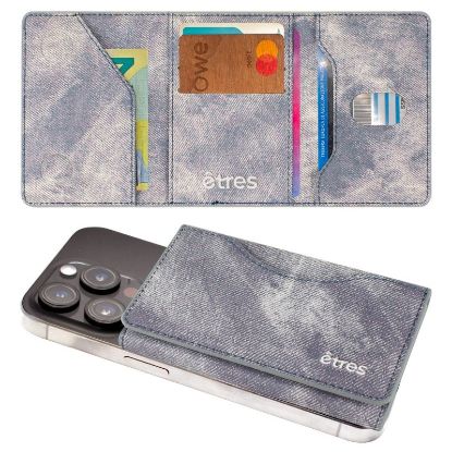 Picture of WALLET UNISEX 1pz ETRES2 LIGHT BLUE JEANS + GIFT BOX AND BAG