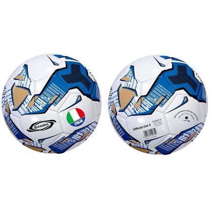 Immagine di PALLONE CALCIO SAMBA STRIPE AZZURRO 1pz size5 SGONFIO