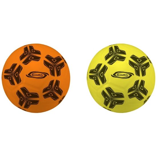 Picture of PALLONE CALCIO SAMBA TORNEO FLUO GOMMA PESANTE 350gr 1pz size5 SGONFIO