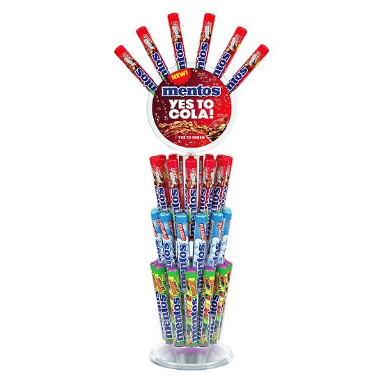 Picture of PERFETTI MENTOS EXPO 62pz PUDDING FRESH COLA - EXPO DA BANCO