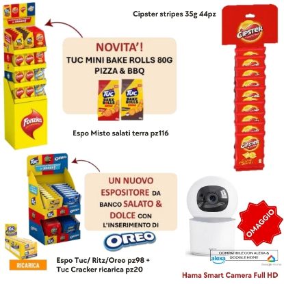 Immagine di PATATINE COMBO 278pz FONZIES+TUC+CIPSTER+OMAGGIO composto da: