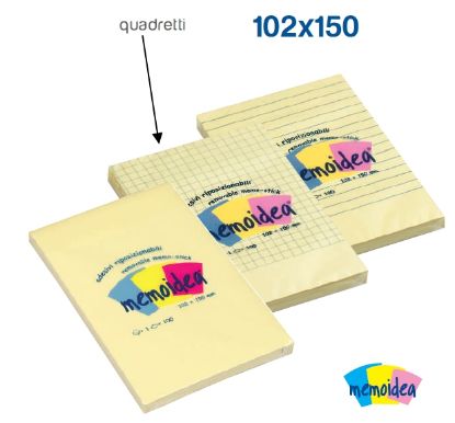 Immagine di POST-IT NOTES 102x150 1x100fg QUADRETTI - MEMOIDEA