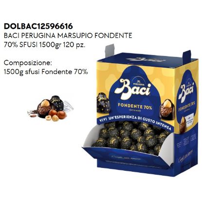 Immagine di BACI PERUGINA MARSUPIO FONDENTE SFUSI 1500gr 120pz ca - PR2025