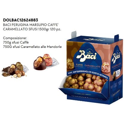 Immagine di BACI PERUGINA MARSUPIO CAFFE CARAMELLATO SFUSI 1500gr 120pz ca - PR2025