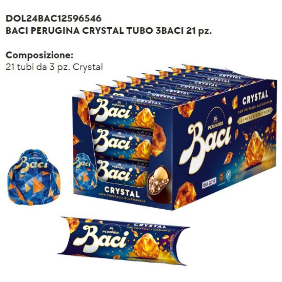 Immagine di BACI PERUGINA CRYSTAL TUBO 3baci 21pz - PR2025