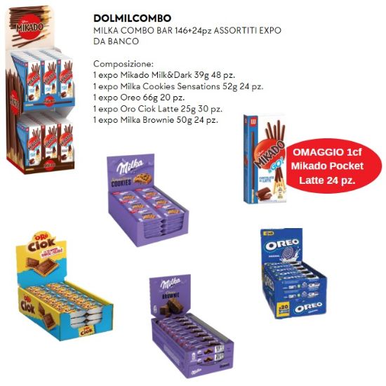 Picture of MILKA COMBO BAR 146+24pz ASSORTITI - EXPO DA BANCO