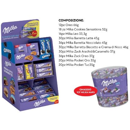 Picture of MILKA EXPO MILKA&OREO 248pcs + NAPS 207pcs - COUNTER DISPLAY - PR2025