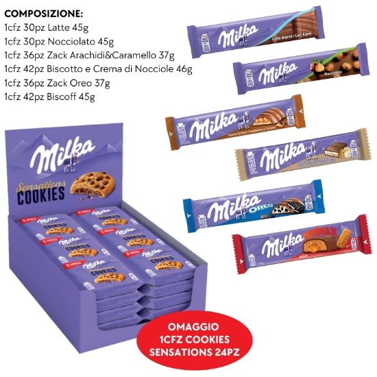 Picture of MILKA CHOCOLATE BAR COMBO 198pcs 5+1 ASSORTED - PR2025