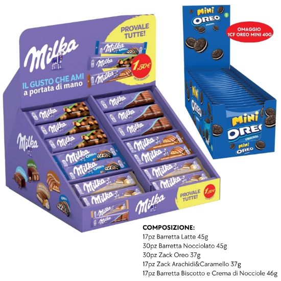 Picture of MILKA ASSORTED CHOCOLATE BAR DISPLAY 111pcs - COUNTER DISPLAY - PR2025