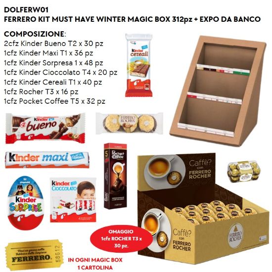 Picture of FERRERO KIT MUST HAVE WINTER MAGIC BOX 342pz + EXPO DA BANCO