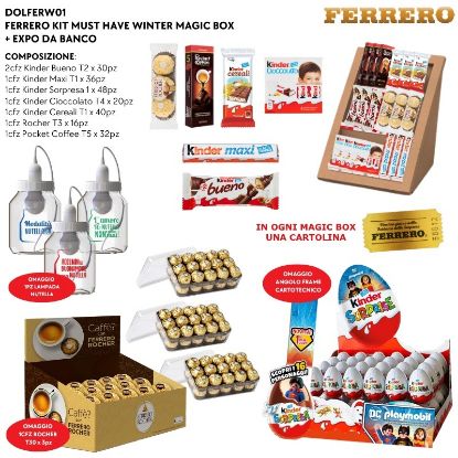 Immagine di FERRERO KIT MUST HAVE WINTER MAGIC BOX 342pz + EXPO DA BANCO - PR2025