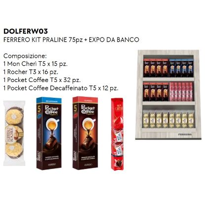 Immagine di FERRERO KIT PRALINE 75pz + EXPO DA BANCO