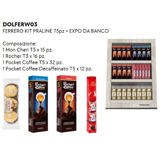 Picture of FERRERO KIT PRALINE 75pz + EXPO DA BANCO