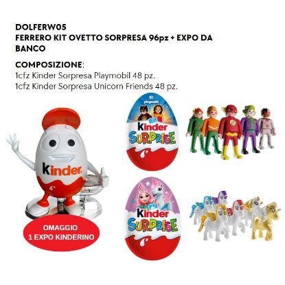 Immagine di FERRERO KIT OVETTO SORPRESA 96pz + EXPO DA BANCO