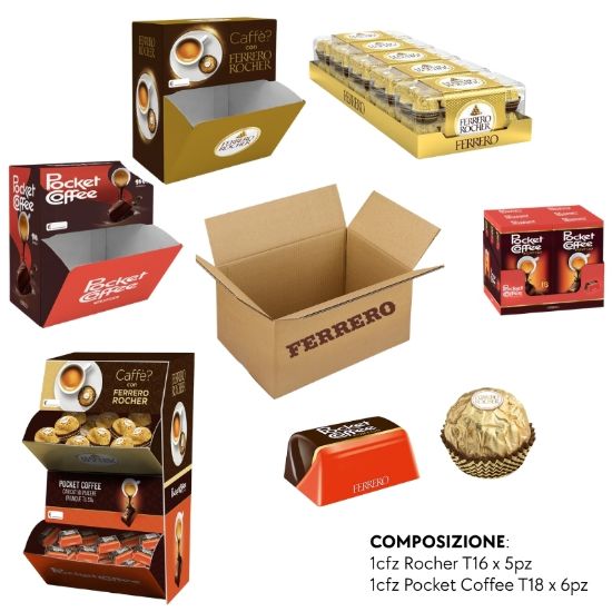 Picture of FERRERO SINGLE PRALINES KIT 188pcs + COUNTER DISPLAY - PR2025