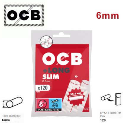 Immagine di FILTRI OCB SLIM 6mm XL LUNGO Bustina 30x120pz 22,5mm (Acc. 12,96)-PROV-C00001769