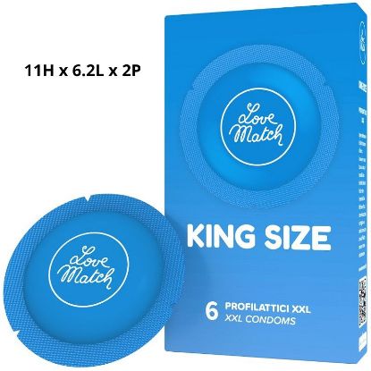 Immagine di PRESERVATIVI LOVEMATCH KINGSIZE 6pz