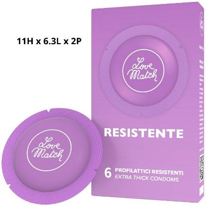 Immagine di PRESERVATIVI LOVEMATCH RESISTENTE 6pz