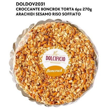 Immagine di CROCCANTE BONCROK TORTA 6pz 270g CROCCANTE ARACHIDI SESAMO RISO SOFFIATO