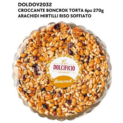 Immagine di CROCCANTE BONCROK TORTA 6pz 270g CROCCANTE ARACHIDI MIRTILLI RISO SOFFIATO