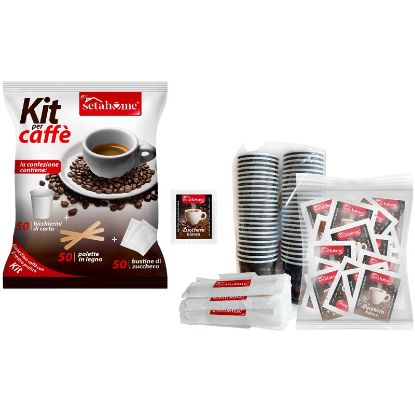 Immagine di BICCHIERI BEVANDE CALDE 50pz KIT CAFFE ASPORTO