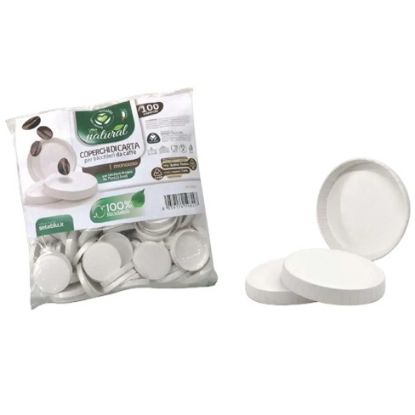 Immagine di COPERCHIO x BICCHIERI da 75ml 100pz ASPORTO (per CANSET215353009) - SETABLU