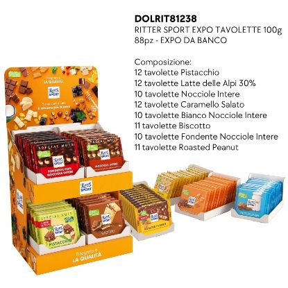 Picture of RITTER SPORT EXPO TAVOLETTE 88pz - EXPO DA BANCO - PR2025