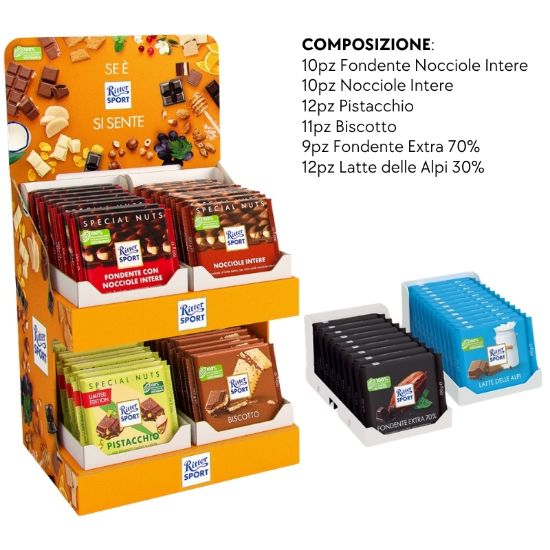 Picture of RITTER SPORT EXPO TAVOLETTE 64pz - EXPO DA BANCO - PR2026