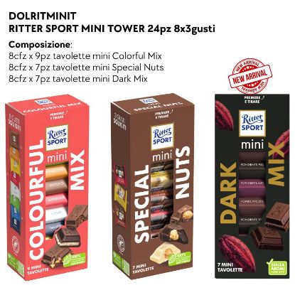 Immagine di RITTER SPORT MINI TOWER 24pz 8x3gusti - PR2025