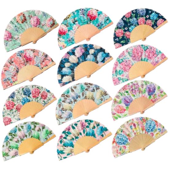 Picture of VENTAGLIO diam.42cm 12pz IN LEGNO colori assortiti