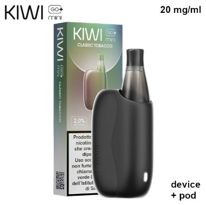 Immagine di KIWI GO PLUS MINI STARTER KIT + POD 1pz CLASSIC TOBACCO 2ml 20mg/ml - PLN014696