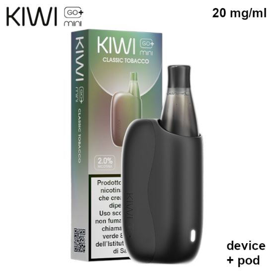 Immagine di KIWI GO PLUS MINI STARTER KIT + POD 1pz CLASSIC TOBACCO 2ml 20mg/ml - PLN014696