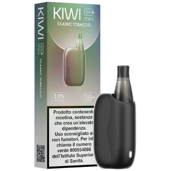 Immagine di KIWI GO PLUS MINI STARTER KIT + POD 1pz CLASSIC TOBACCO 2ml 20mg/ml - PLN014696
