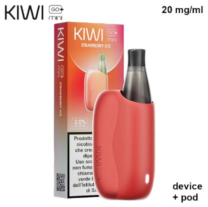 Immagine di KIWI GO PLUS MINI STARTER KIT + POD 1pz STRAWBERRY ICE 2ml 20mg/ml - PLN014701