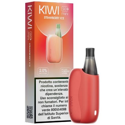 Immagine di KIWI GO PLUS MINI STARTER KIT + POD 1pz STRAWBERRY ICE 2ml 20mg/ml - PLN014701