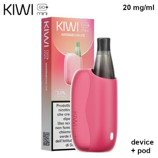 Immagine di KIWI GO PLUS MINI STARTER KIT + POD 1pz WATERMELON ICE 2ml 20mg/ml - PLN014699