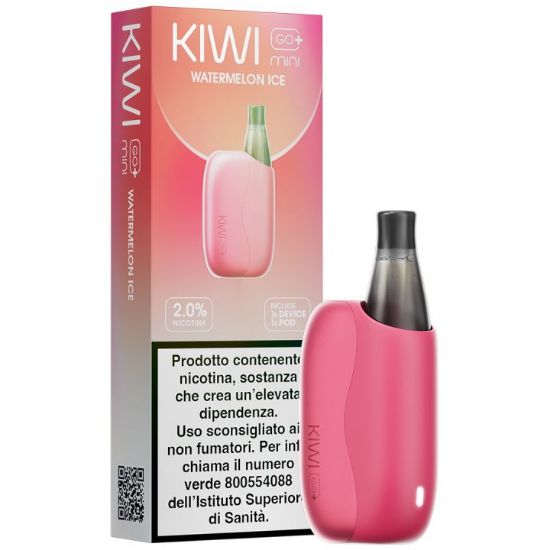 Immagine di KIWI GO PLUS MINI STARTER KIT + POD 1pz WATERMELON ICE 2ml 20mg/ml - PLN014699