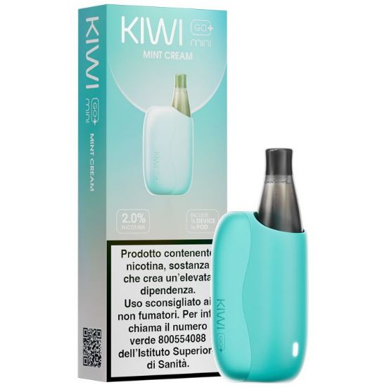 Immagine di KIWI GO PLUS MINI STARTER KIT + POD 1pz MINT CREAM 2ml 20mg/ml - PLN014700