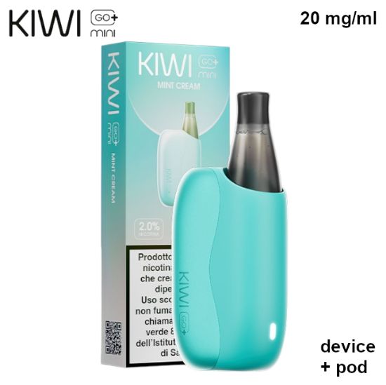 Immagine di KIWI GO PLUS MINI STARTER KIT + POD 1pz MINT CREAM 2ml 20mg/ml - PLN014700