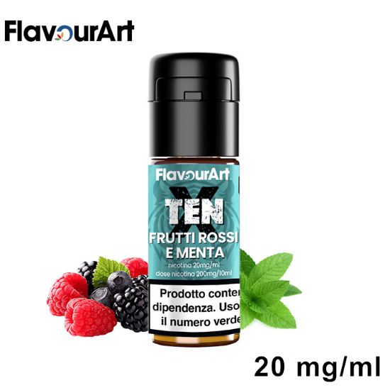 Picture of Ten X FlavourArt FRUTTI ROSSI E MENTA 10ml 20mg/ml - PLN013602