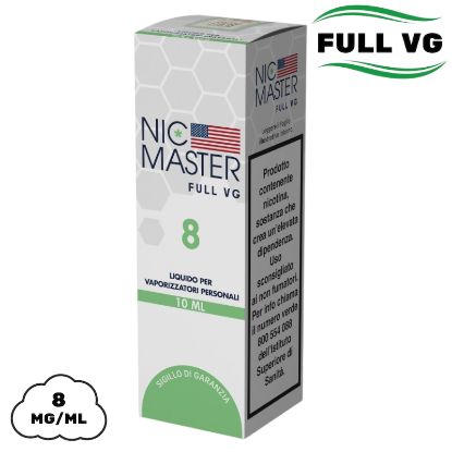 Immagine di NICOTINA NIC MASTER E-LIQUID BASE FULL VG 10ml 8mg/ml NICOTINA - PLN009991