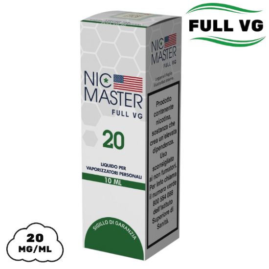 Immagine di NICOTINA NIC MASTER E-LIQUID BASE FULL VG 10ml 20mg/ml NICOTINA - PLN009994