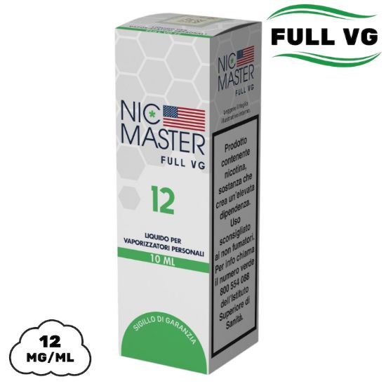 Immagine di NICOTINA NIC MASTER E-LIQUID BASE FULL VG 10ml 12mg/ml NICOTINA - PLN009992