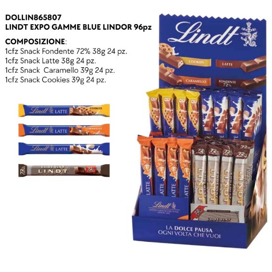 Picture of LINDT EXPO GAMME BLUE LINDOR 96pz EXPO DA BANCO - PR2026