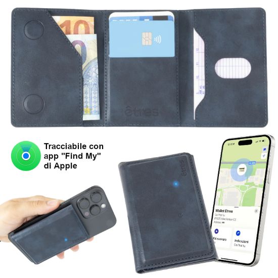 Picture of WALLET UNISEX 1pz ETRES4 FINDER BLUE+ GIFT BOX AND BAG 