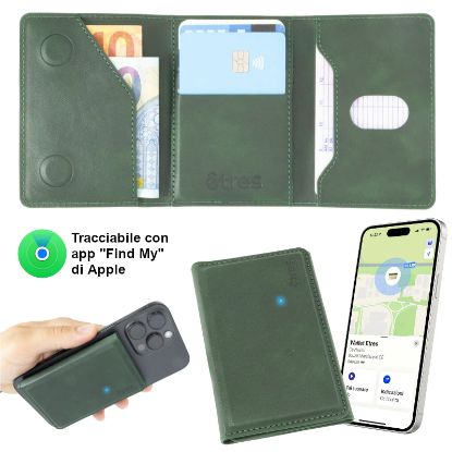 Picture of WALLET UNISEX 1pz ETRES4 FINDER GREEN+ GIFT BOX AND BAG 
