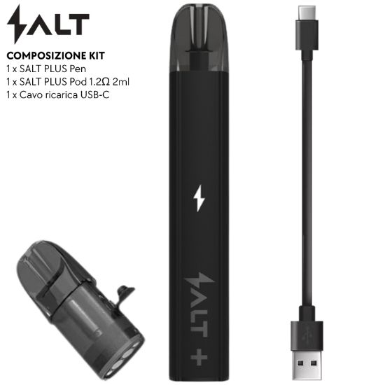 Picture of SALT PLUS STARTER KIT BLACK SOFT TOUCH + POD 2ml vuoto