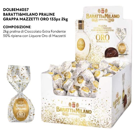 Immagine di BARATTI&MILANO PRALINE GRAPPA MAZZETTI ORO 133pz 2kg - PR2025